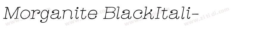 Morganite BlackItali字体转换